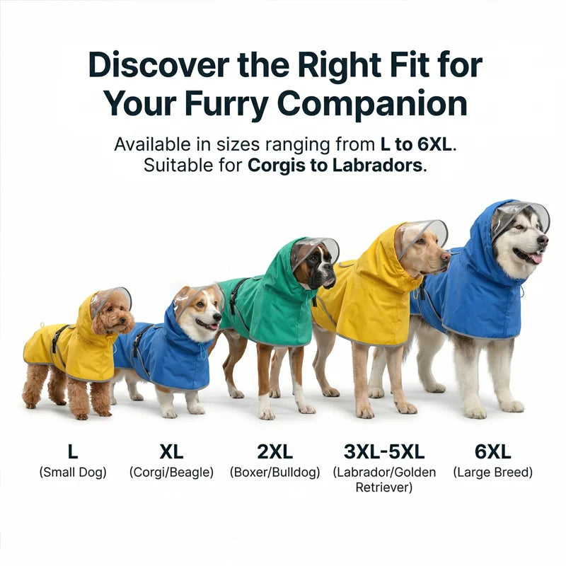 waterproof hooded dog raincoat