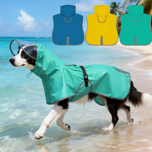 waterproof hooded dog raincoat