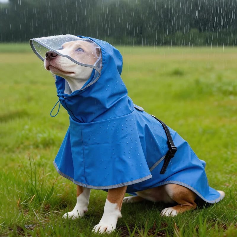 waterproof hooded dog raincoat