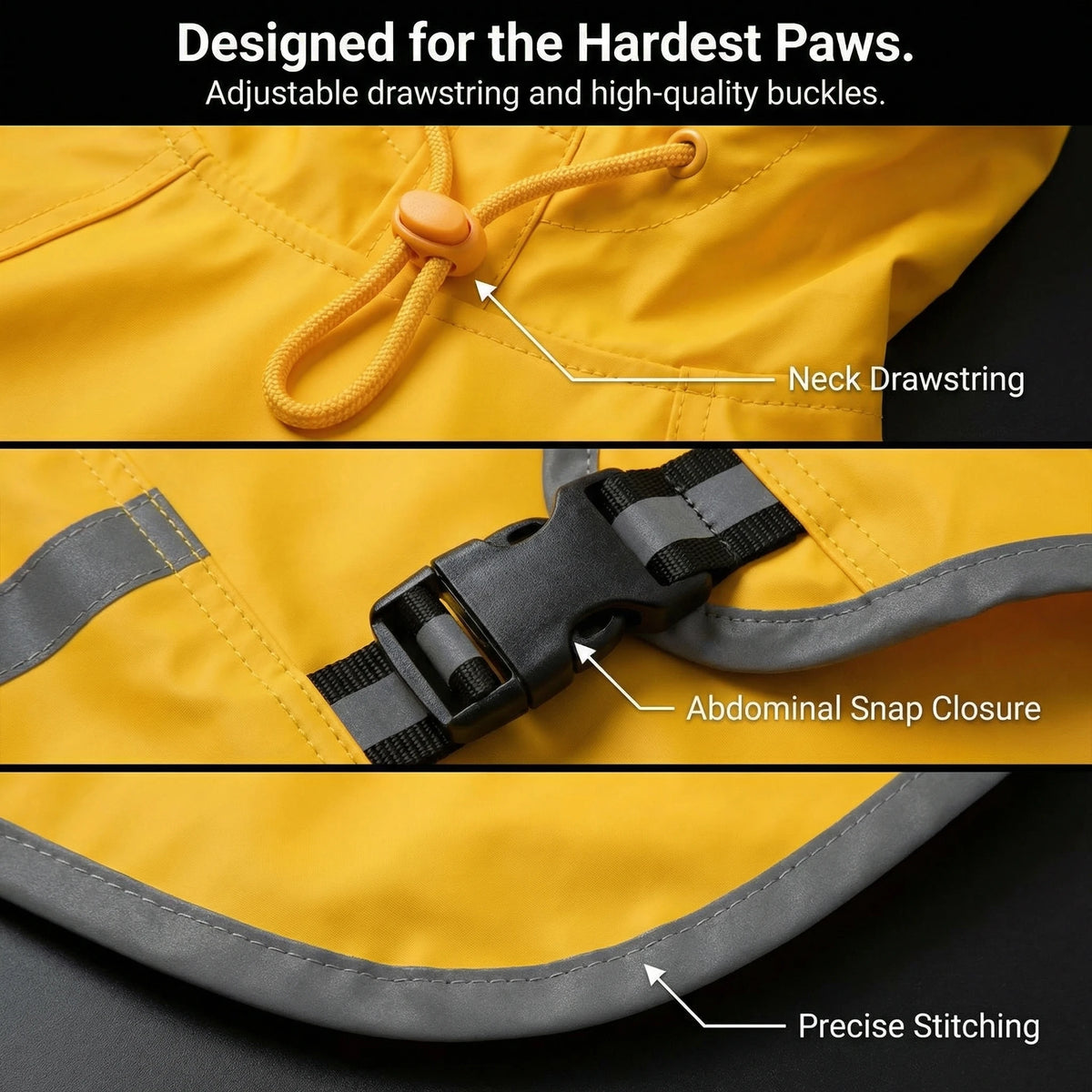 waterproof hooded dog raincoat