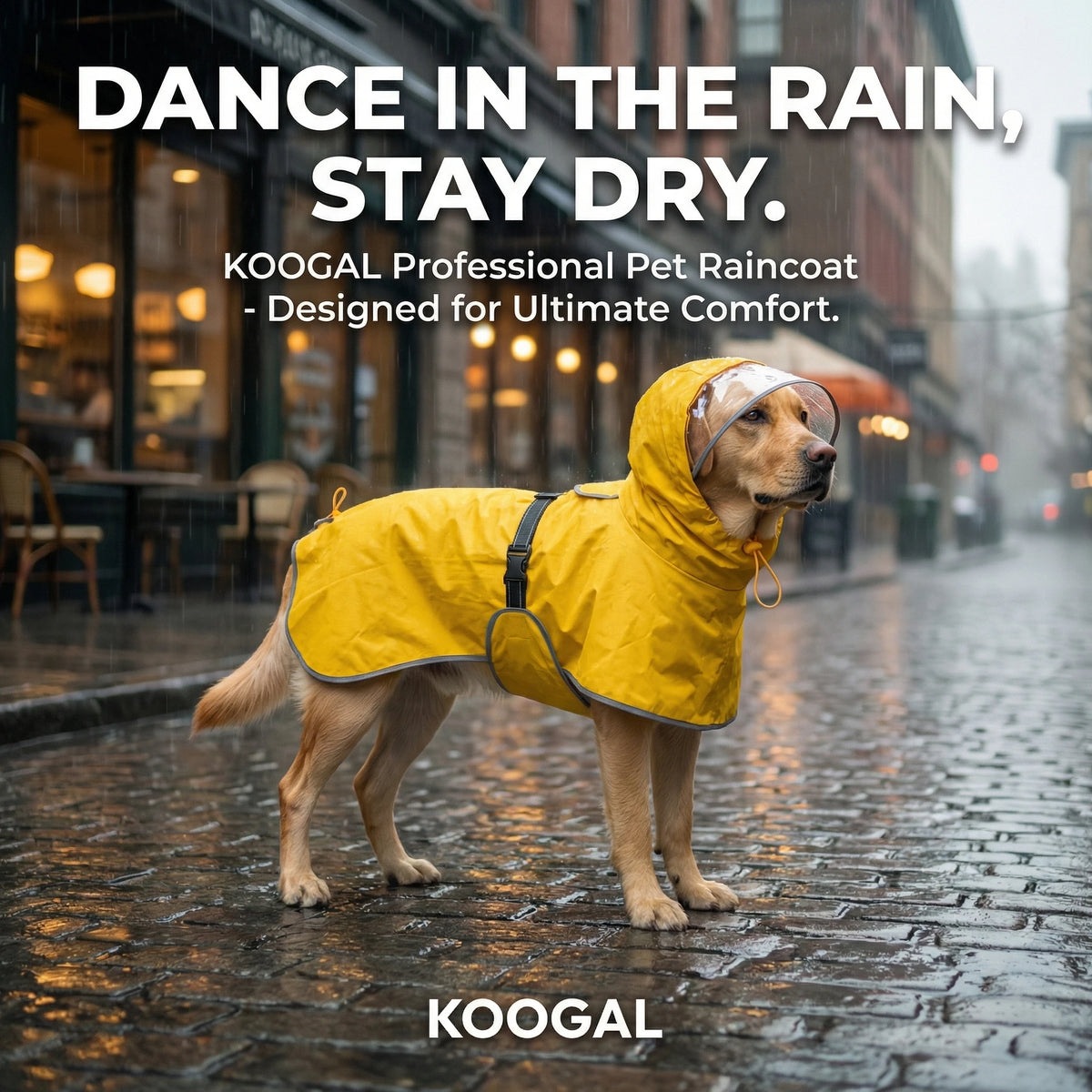 waterproof hooded dog raincoat