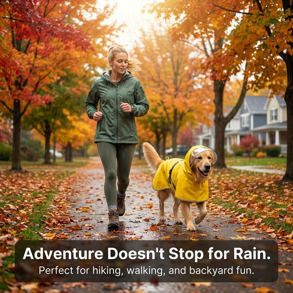 waterproof hooded dog raincoat