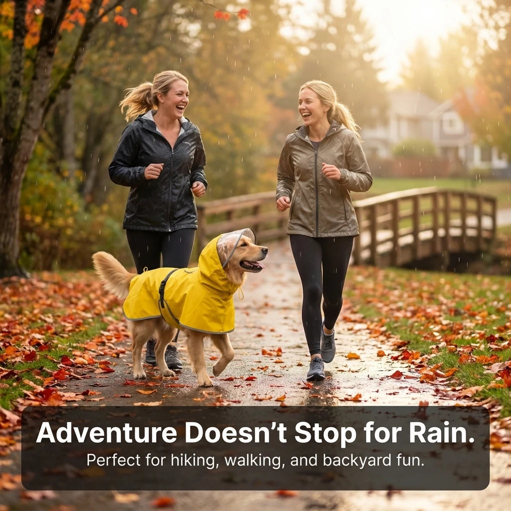 waterproof hooded dog raincoat